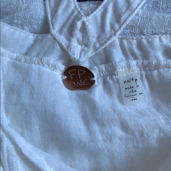 White Free People open design tank top - Picture 4 of 4